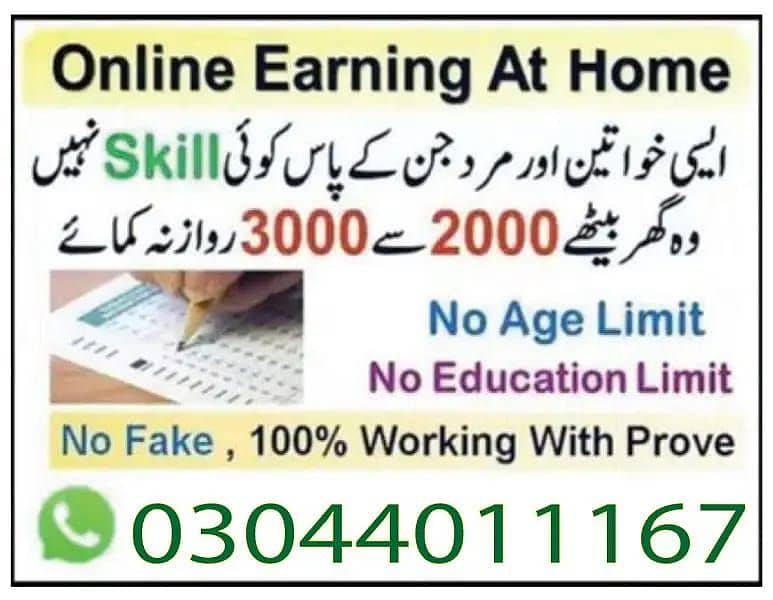 Online job available, Typing/Assignment/Data Entry/Ad posting etc 0