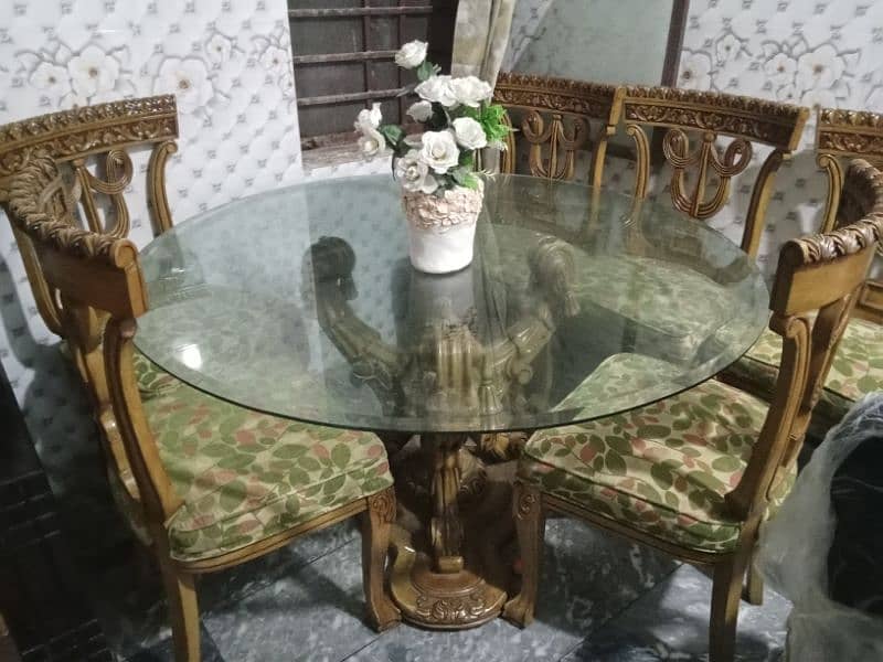 7 seater sofa with strong wood . dining table with akhrot wood. cofee t 10