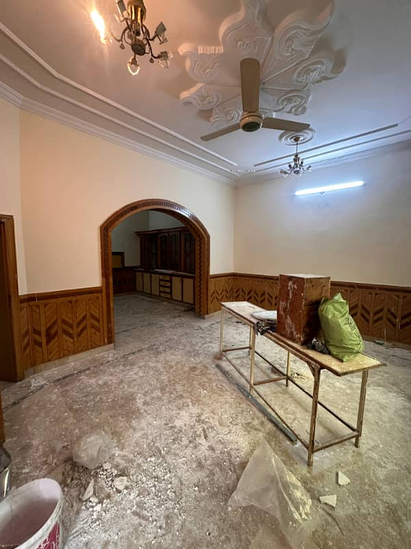 Portion for rent location ayub calony 3bed bed TV lounge darwing room dayning room kithen 3bath Pani bijli gass sab available 3