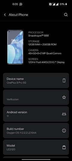 one plus 9pro 12gb 256gb dual sim apporved cpic apporved