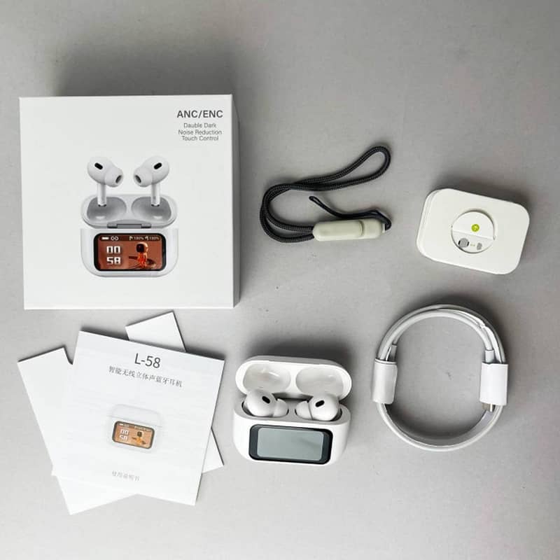 L58 LED airpods with buzzer copy and with application functions 0