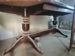 Dinning table for sale with 8 chairs / Length 4× 7.8 / Hight 2.9