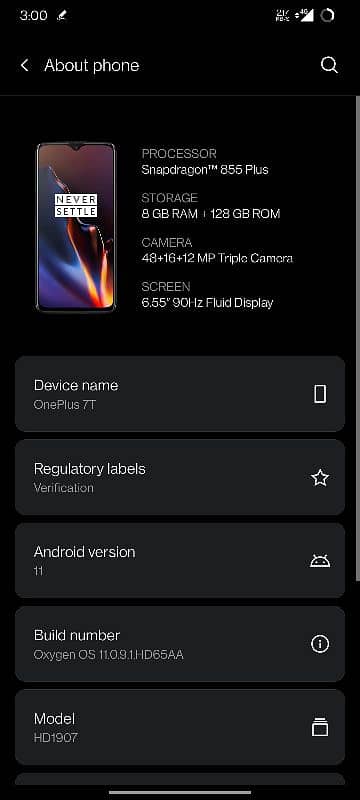 One plus 7T 3