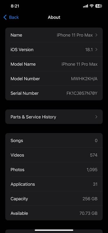 iPhone 11 Pro Max non pta 256 gb 3