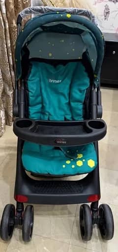 TINNIES PRAM /STROLLER 10/10 CONDITION (ACID BLUE)