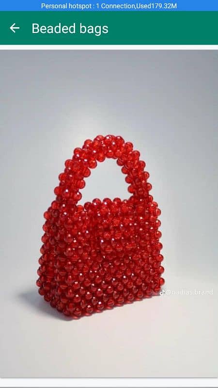 beautiful hand made beaded bag 0