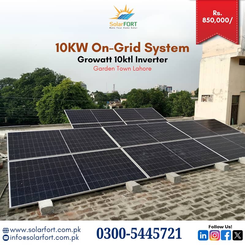 10KW On-Grid Solar System | solar panels | solar inverter | jinko 0