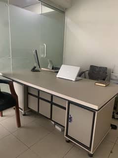 Office Executive Table With Side Table For Sale