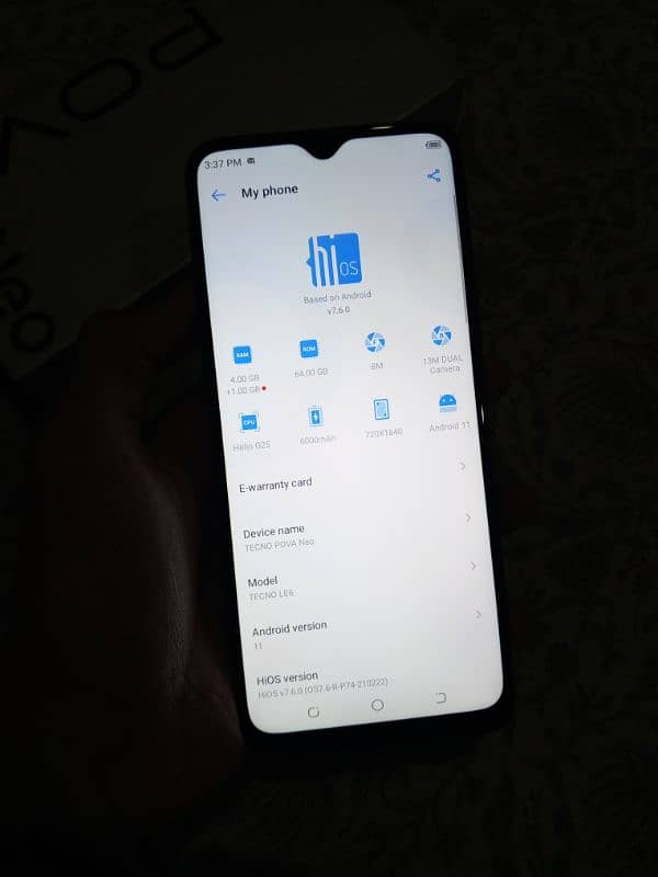 tecno POVA Neo 4ram 64rom , 6000mah battery 0