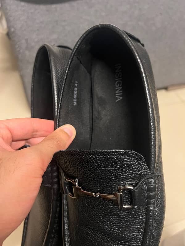 insignia driving leather loafers size 41. 3