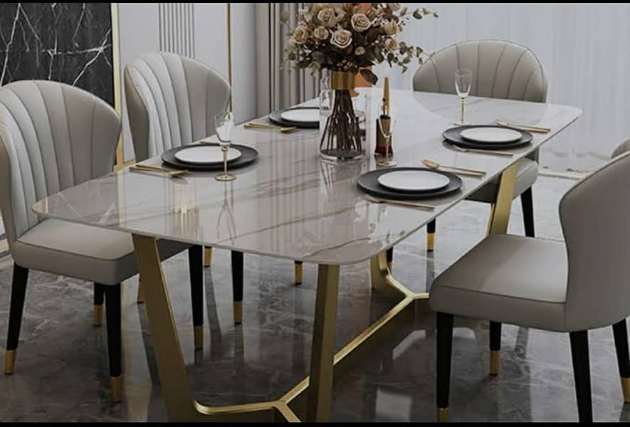 tables / dinning tables / wooden dinning table with luxury chairs 7