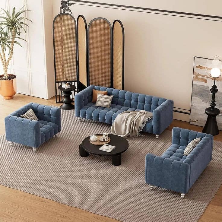 sofa set / L shape sofa set / 5 seater sofa set / wooden sofa set 7