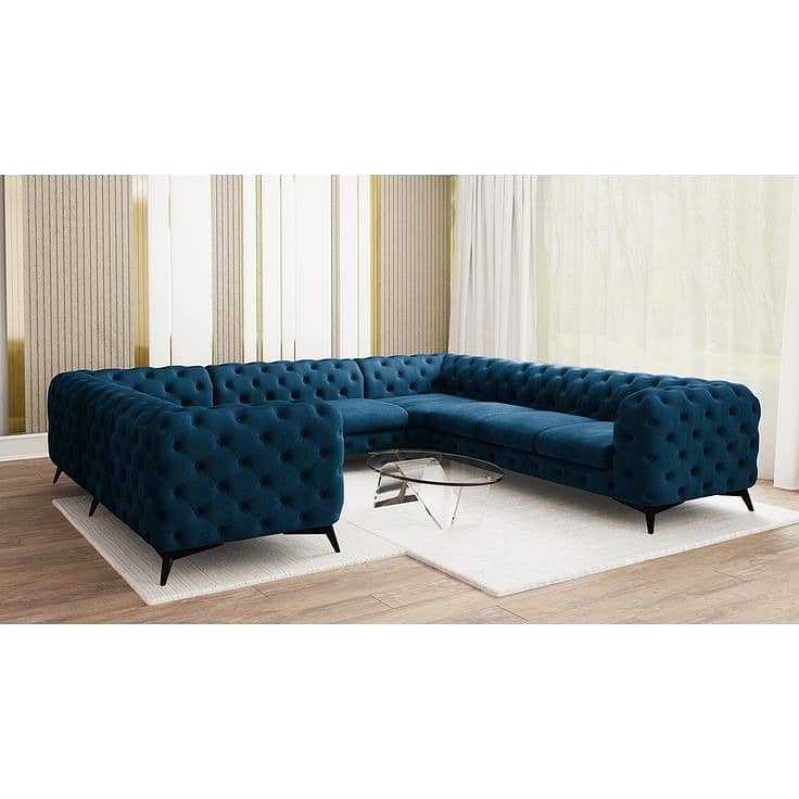 sofa set / L shape sofa set / 5 seater sofa set / wooden sofa set 1