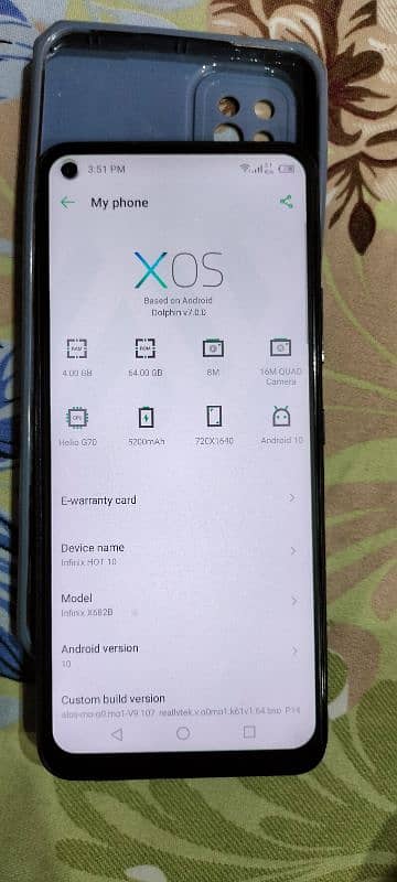 Infinix hot 10 with original box and charger no open no repair 2