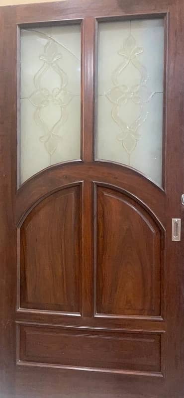 Sheesham wood sliding double door 0