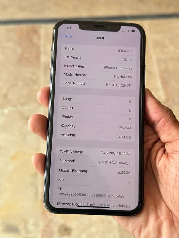 Iphone 11 Pro Max 256 gb PTA Apprvoved 2