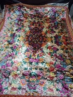 Italian Vintage Bedsheet/Carpet Set with 2 pillow cover