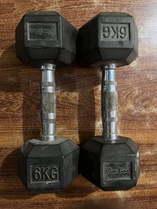 6kg & 3kg Dumbbells for Sale - Excellent Condition. 2