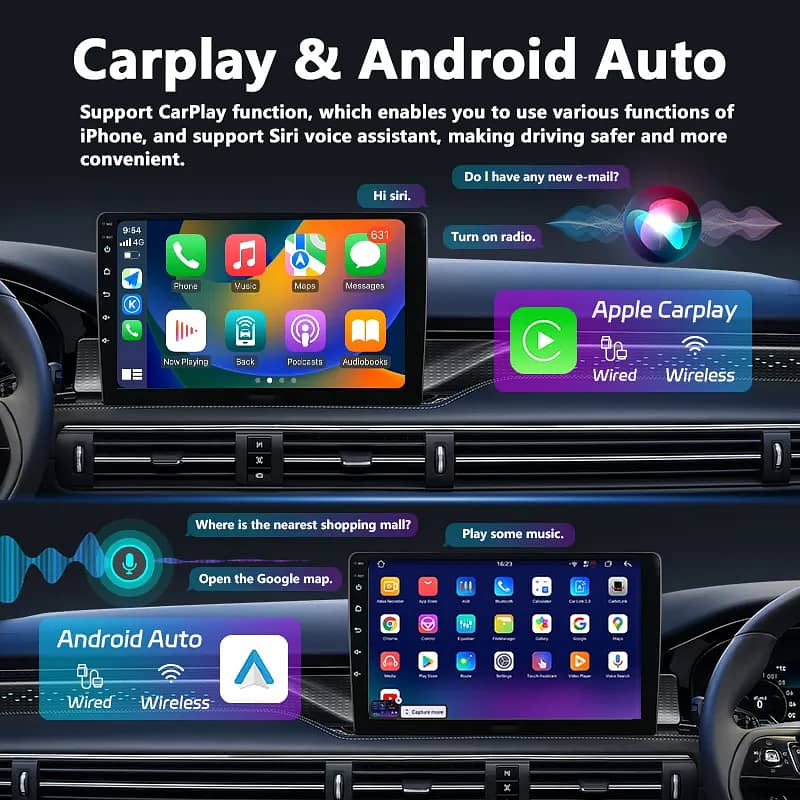 8-core Flagship Android Panel - 8GB RAM, 256GB storage - CarPlay 7