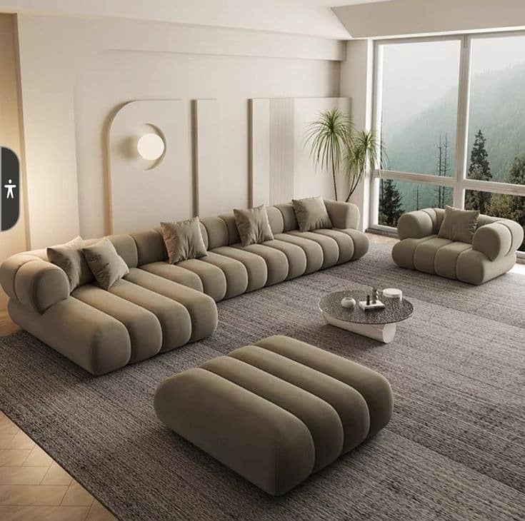 sofa set / L shape sofa set / 5 seater sofa set / wooden sofa set 5