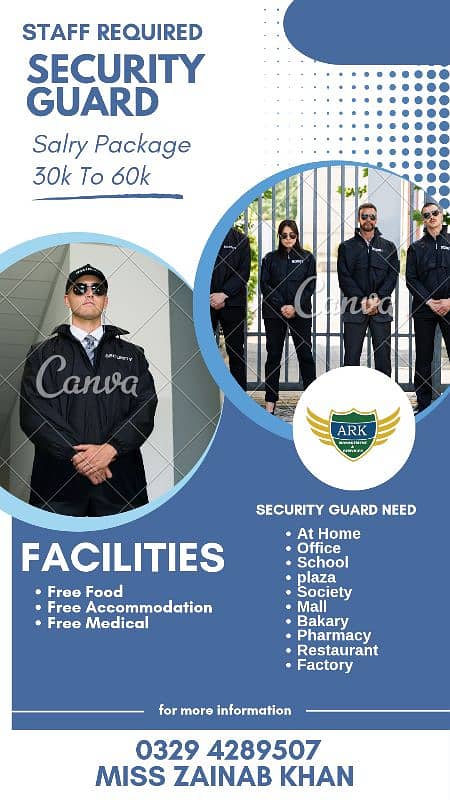 needs urgent staff security Guard jobs available in Lahore 0