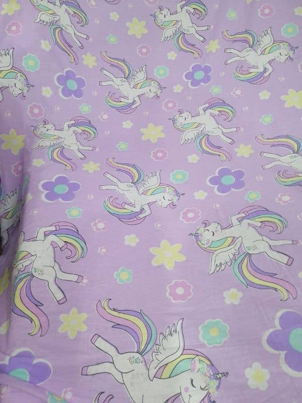 unicorn single bedsheet with night glow 2