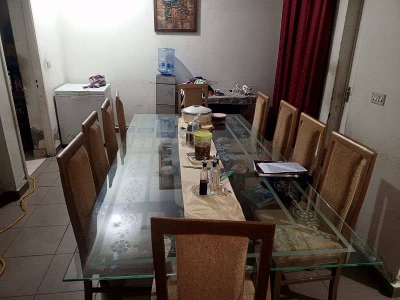 dinning table with bullet proof glass and sofa set 0