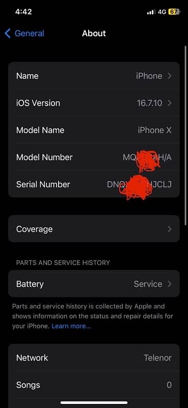 IPHONE  X PTA approved (64 GB) 10