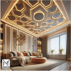 Gypsum ceiling - fancy ceiling - False ceiling - 2 by 2 Ceiling