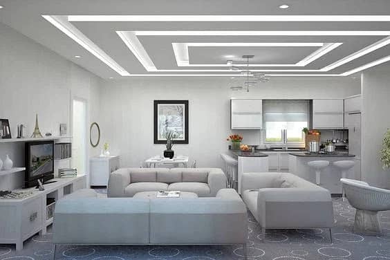 Gypsum ceiling - fancy ceiling - False ceiling - 2 by 2 Ceiling 6