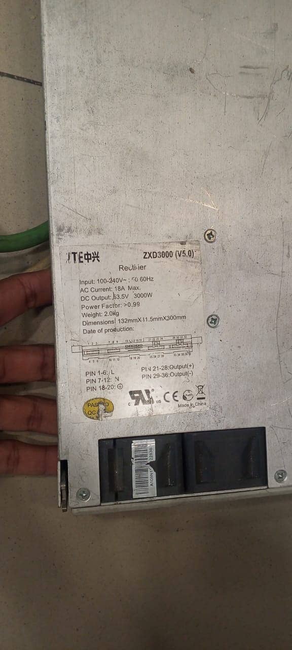 ZTE  imported solar / utility 48v 10 Amp Rectifier Battery charger. 4