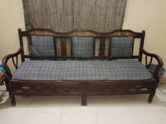 wooden brown sofa set