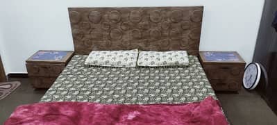 walnut color trendy style and space saving bed set