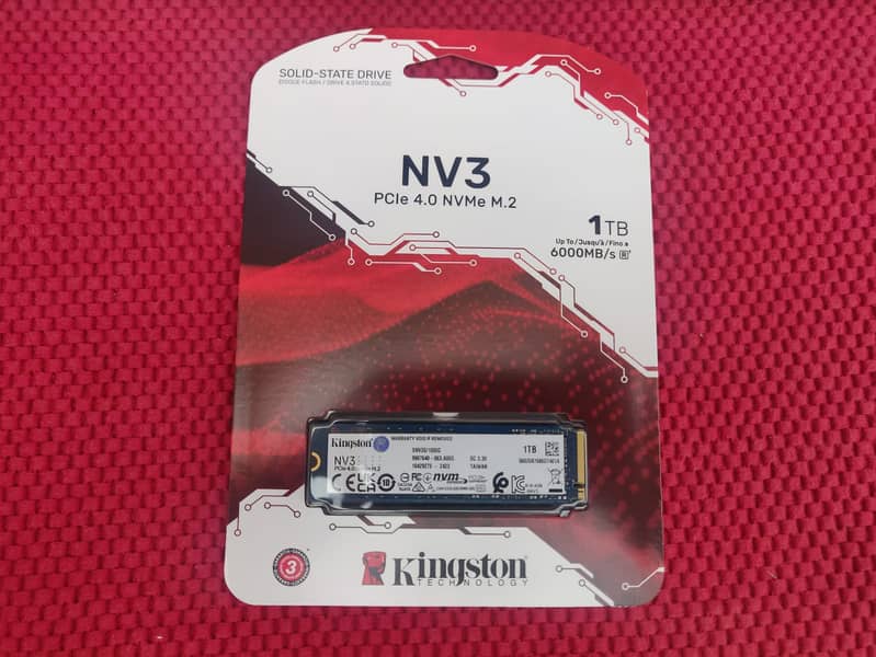 Kingston 1 TB NVME NV3 - 6000MB Speed 0