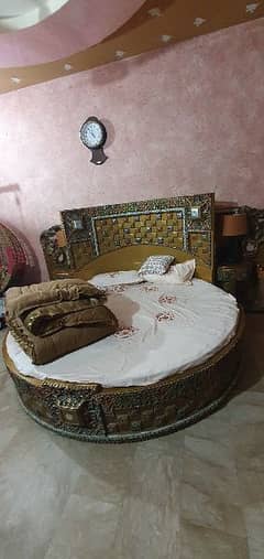 King Bed with Dressing Table And Side Tables With Mattress