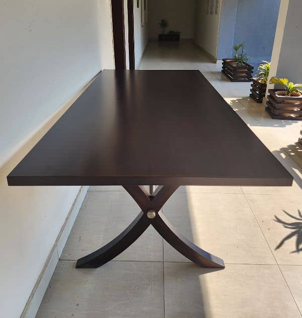 Dining table / 6 seater dining table/ Wooden dining table / interwood 2