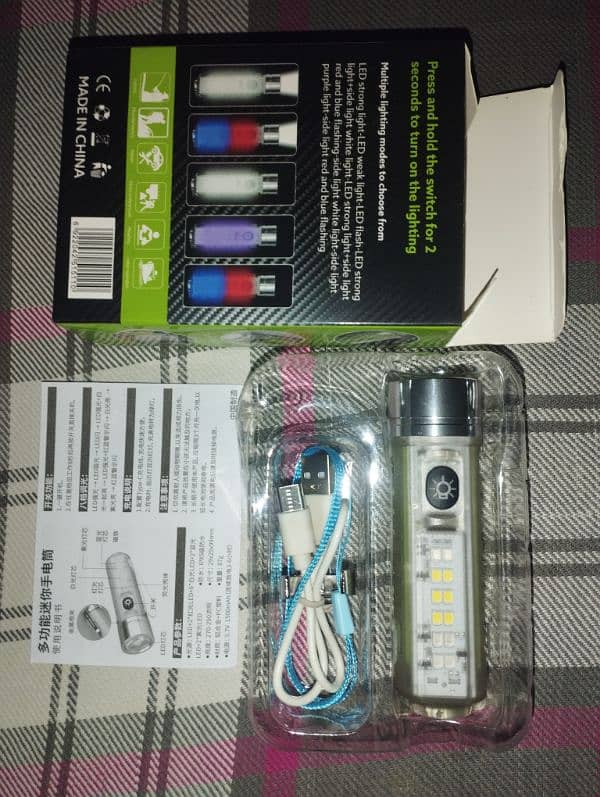 Torch Transparent LED Flashlight with Pen Clip and Magnet 0