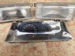 Nissan sunny headlights, speedo meter, front grill