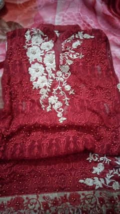 Wijdan Brand Dress Color Maroon