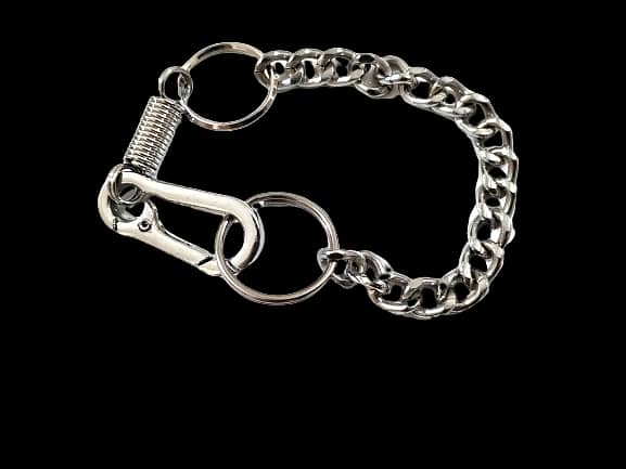 Metal Silver Long Keychain 0