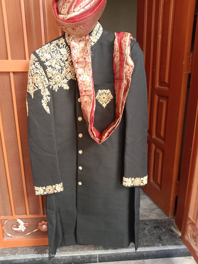 Dulha sherwani with turban 1