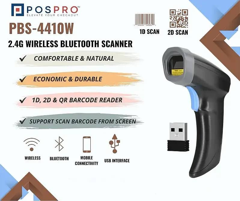 Brand New Barcode Scanner 1D ~ 2D ~ QR (Cash On Delivery) 8