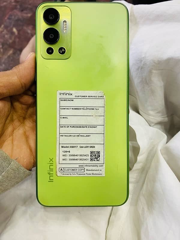 infinix hot 12 6gb 128gb all okay complete box 4