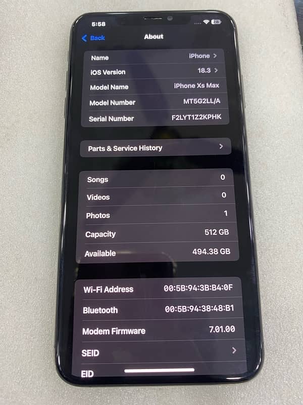 iphone XS Max Black 512 GB Factory Unlock 1