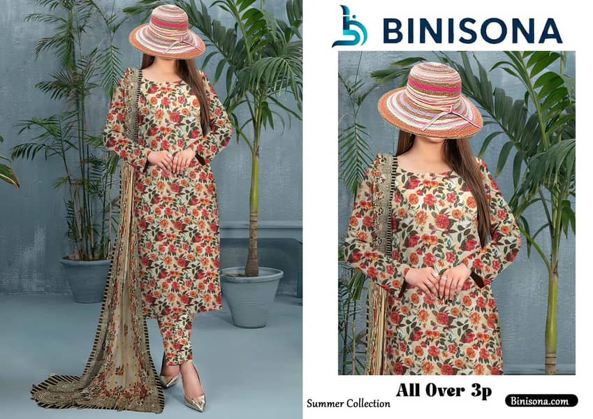 Women Dress | Casual Wear | Women 3 Pcs Suite | unstitched Suite 2