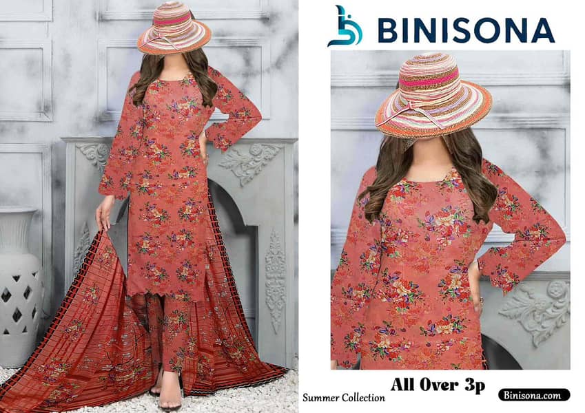 Women Dress | Casual Wear | Women 3 Pcs Suite | unstitched Suite 11