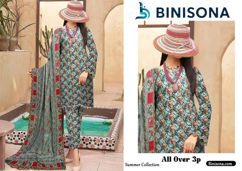 Women Dress | Casual Wear | Women 3 Pcs Suite | unstitched Suite 14