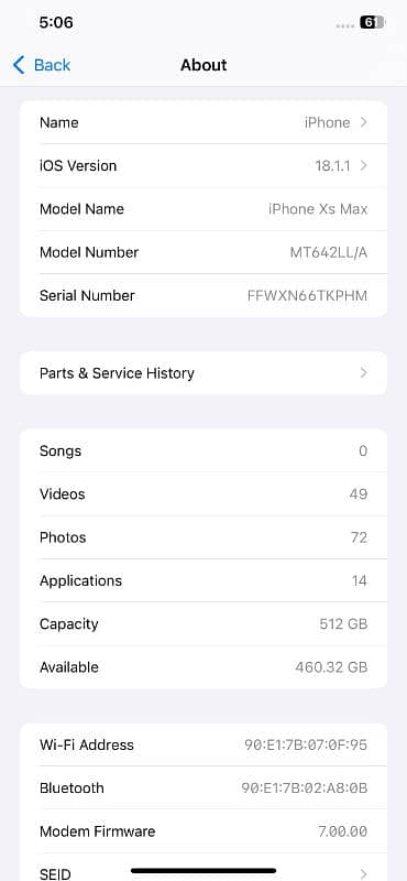 #IPHONE XS MAX 512 GB 1