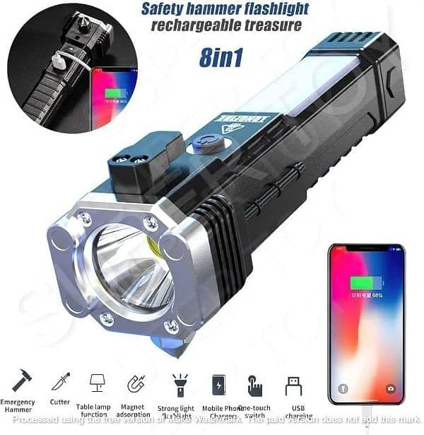 *Product Name*: Rechargeable LED Torch Light with Type-C charge 1