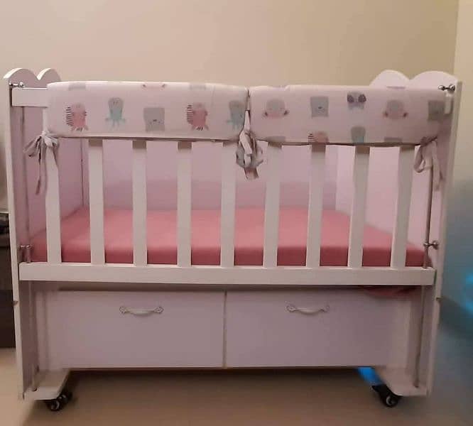 cot with mattress and storage drawers 3